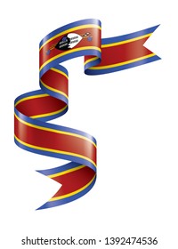 Swaziland flag, vector illustration on a white background