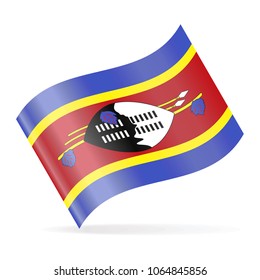 Swaziland Flag Vector Waving Icon - Illustration