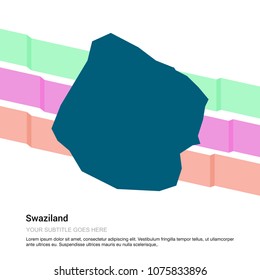 Swaziland map design with white background vector