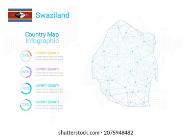 Swaziland map with elements of infographics template. Vector illustration eps10