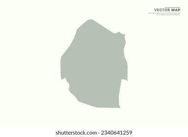 Swaziland map of green vector modern.