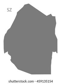 Swaziland Map grey