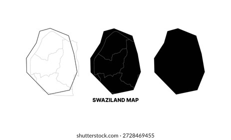 Swaziland map illustration vector design