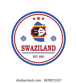 Vector de mapas de Suazilandia, logotipo de país