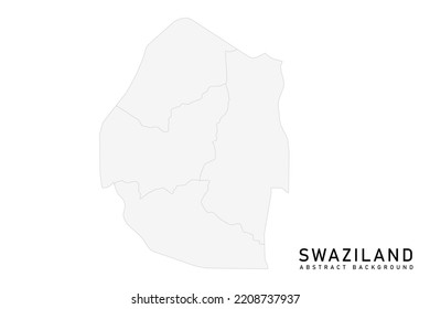 Swaziland Map - World Map International vector template with High detailed including grey color and grey line isolated on white background for design - Vector illustration eps 10