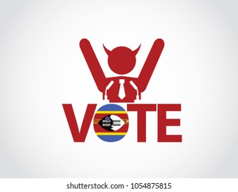 Swaziland Podium Evil Politician Celebrate Speech Vote