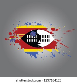 Swaziland Vector paint stain