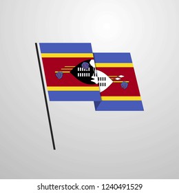 Swaziland Waving Flag