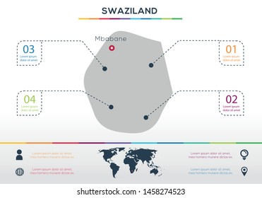 SWAZILAND-info graphics elements Vector illustration