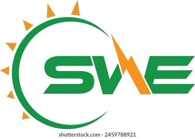 SWE with Bolt Solar Logo design