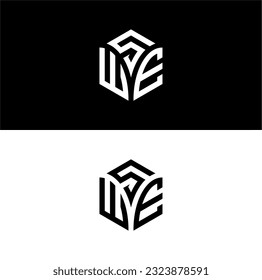 SWE hexagon logo vector.Develop, natural, luxury, modern, finance logo, strong, suitable for your company.