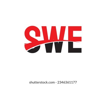 SWE Letter Initial Logo Design Vector Illustration