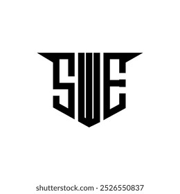 SWE letter logo design with white background in illustrator, vector logo modern alphabet font overlap style, calligraphy designs for logo, Poster, Invitation, etc.