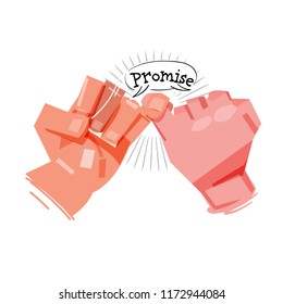 swear hand sign - vector illustration