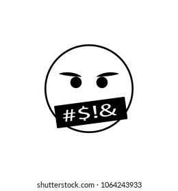 swear icon. Detailed set of avatars of professions icons. Premium quality line graphic design. One of the collection icons for websites, web design, mobile app on white background