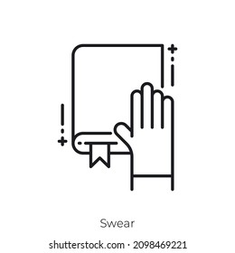 Swear icon. Outline style icon design isolated on white background