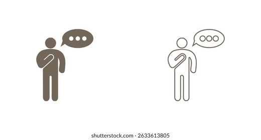Swear icon set.  Swear icon Solid and line style.