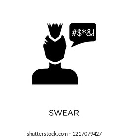 Swear icon. Swear symbol design from People collection. Simple element vector illustration on white background.