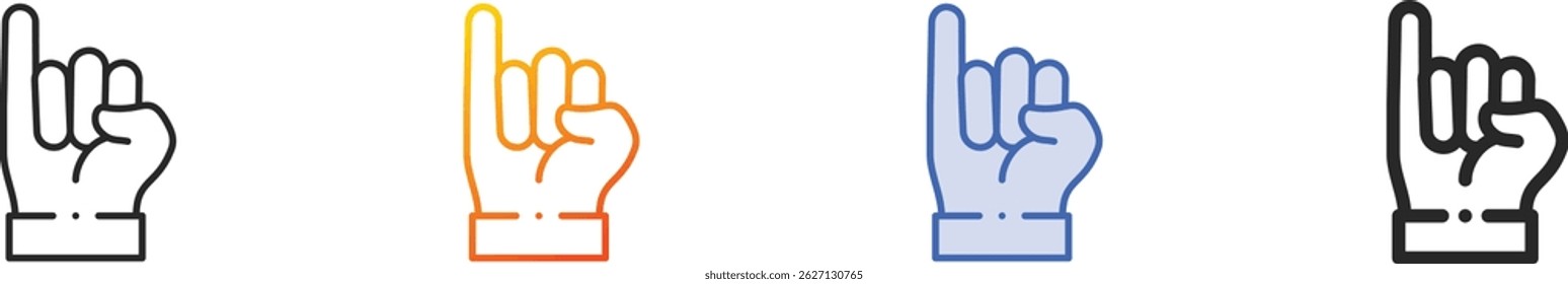 jurar icon.Thin Linear, gradiente, traçado azul e negrito estilo design isolado no fundo branco