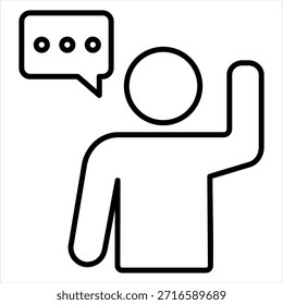 Swear Outline Icon Vector Illustration