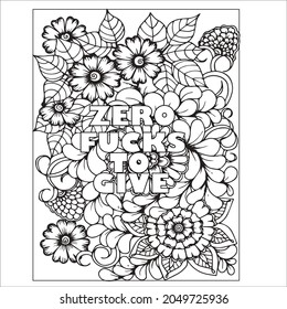 Swear Word Coloring Page For Adult