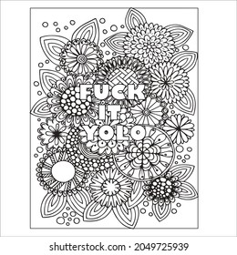 Swear Word Coloring Page For Adult