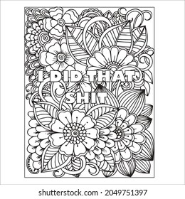 Swear Word Coloring Page For Adult 
