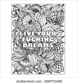 Swear Word Coloring Page For Adult 