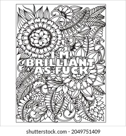 Swear Word Coloring Page For Adult 