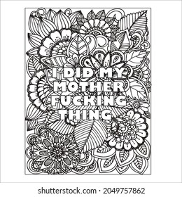 Swear Word  Coloring page for Adult 