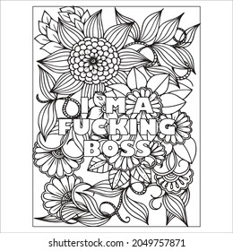 Swear Word  Coloring page for Adult 