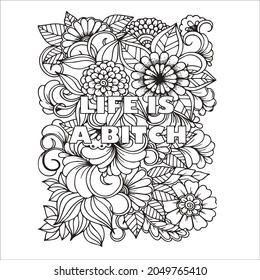 Swear Word Coloring Page For Adult