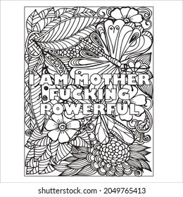 Swear Word Coloring Page For Adult