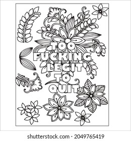 Swear Word Coloring Page For Adult