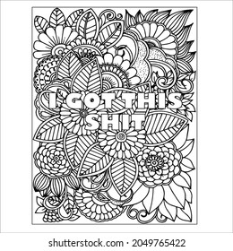 Swear Word Coloring Page For Adult