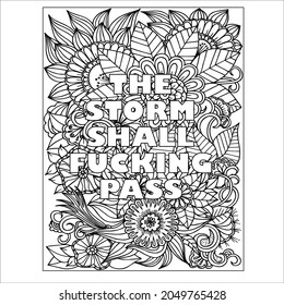 Swear Word Coloring Page For Adult