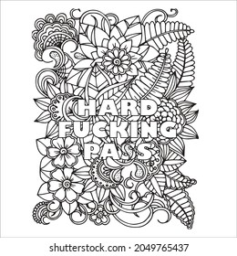 Swear Word Coloring Page For Adult