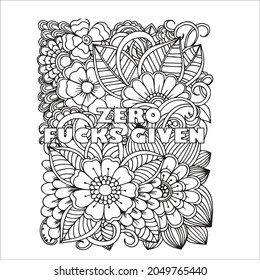 Swear Word Coloring Page For Adult