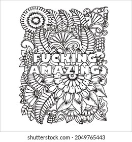 Swear Word Coloring Page For Adult