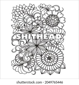 Swear Word Coloring Page For Adult