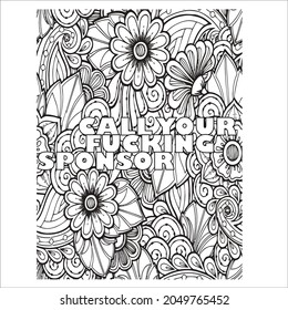 Swear Word Coloring Page For Adult