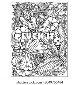 Swear Word Coloring Page For Adult