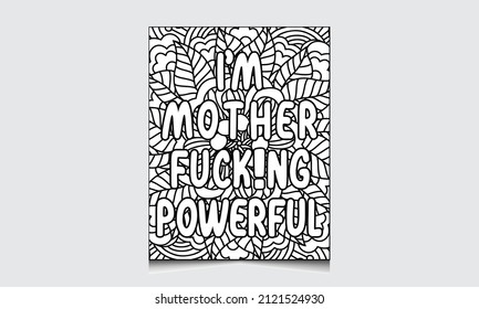 Swear Word Swear Word Coloring Page Stock Vector (Royalty Free