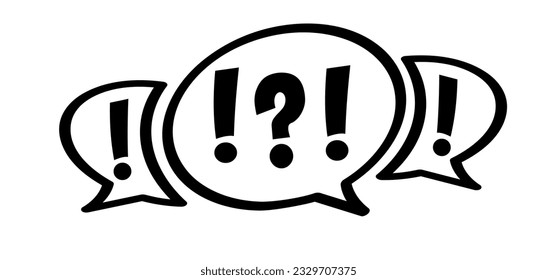 Swearing, dialogue, speaking people icon. Talk or chat icon or pictogram. talking, speech bubble symbol. Cloud, sms message or online social network, internet network icon. Faq, question mark idea.