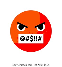 emoji jurando - ícone vetor plano
