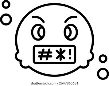 Swearing Filled Style Icon Design
