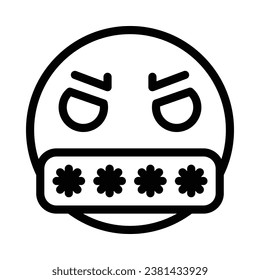 icono del vector de juramento en fondo blanco