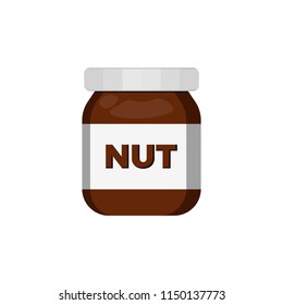 Sweat cream hazelnut chocolate creamy food  . Tasty dessert vector icon