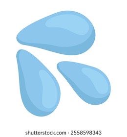 Sweat Droplets Emoji Icon Illustration. Water Vector Symbol Emoticon Design Doodle Vector.