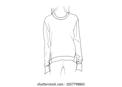 sweat hand draw template vector illustration